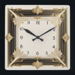 Art Deco Quadratische Wanduhr<br><div class="desc">Großartiges Uhrendesign. Du wirst es wie andere Liebe bekommen. Sie können dieses Design auch für andere Produkte verwenden,  die Sie mögen,  oder Ihren Text anpassen und hinzufügen. Folgen Sie mir für mehr. Vielen Dank. Ich wünsche Ihnen einen schönen Tag.</div>