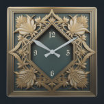 Art Deco Quadratische Wanduhr<br><div class="desc">Großartiges Uhrendesign. Du wirst es wie andere Liebe bekommen. Sie können dieses Design auch für andere Produkte verwenden, die Sie mögen, oder Ihren Text anpassen und hinzufügen. Folgen Sie mir für mehr. Vielen Dank. Ich wünsche Ihnen einen schönen Tag.</div>