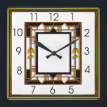 Art Deco Quadratische Wanduhr<br><div class="desc">Großartiges Uhrendesign. Du wirst es wie andere Liebe bekommen. Sie können dieses Design auch für andere Produkte verwenden,  die Sie mögen,  oder Ihren Text anpassen und hinzufügen. Folgen Sie mir für mehr. Vielen Dank. Ich wünsche Ihnen einen schönen Tag.</div>