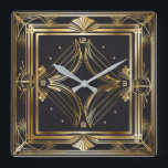 Art Deco Quadratische Wanduhr<br><div class="desc">Großartiges Uhrendesign. Du wirst es wie andere Liebe bekommen. Sie können dieses Design auch für andere Produkte verwenden,  die Sie mögen,  oder Ihren Text anpassen und hinzufügen. Folgen Sie mir für mehr. Vielen Dank. Ich wünsche Ihnen einen schönen Tag.</div>