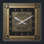 Art Deco Quadratische Wanduhr<br><div class="desc">Großartiges Uhrendesign. Du wirst es wie andere Liebe bekommen. Sie können dieses Design auch für andere Produkte verwenden,  die Sie mögen,  oder Ihren Text anpassen und hinzufügen. Folgen Sie mir für mehr. Vielen Dank. Ich wünsche Ihnen einen schönen Tag.</div>