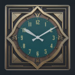 Art Deco Quadratische Wanduhr<br><div class="desc">Großartiges Uhrendesign. Du wirst es wie andere Liebe bekommen. Sie können dieses Design auch für andere Produkte verwenden,  die Sie mögen,  oder Ihren Text anpassen und hinzufügen. Folgen Sie mir für mehr. Vielen Dank. Ich wünsche Ihnen einen schönen Tag.</div>