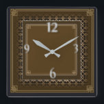 Art Deco Quadratische Wanduhr<br><div class="desc">Great and high quality design. You will love it like others. Be free to use this design for other product you like or to add your text Thank you.</div>