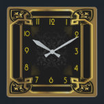 Art Deco Quadratische Wanduhr<br><div class="desc">Großartiges Uhrendesign. Du wirst es wie andere Liebe bekommen. Sie können dieses Design auch für andere Produkte verwenden,  die Sie mögen,  oder Ihren Text anpassen und hinzufügen. Folgen Sie mir für mehr. Vielen Dank. Ich wünsche Ihnen einen schönen Tag.</div>