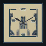 Art Deco Quadratische Wanduhr<br><div class="desc">Großartiges Uhrendesign. Du wirst es wie andere Liebe bekommen. Sie können dieses Design auch für andere Produkte verwenden,  die Sie mögen,  oder Ihren Text anpassen und hinzufügen. Folgen Sie mir für mehr. Vielen Dank. Ich wünsche Ihnen einen schönen Tag.</div>