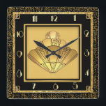 Art Deco Quadratische Wanduhr<br><div class="desc">Großartiges Uhrendesign. Du wirst es wie andere Liebe bekommen. Sie können dieses Design auch für andere Produkte verwenden, die Sie mögen, oder Ihren Text anpassen und hinzufügen. Folgen Sie mir für mehr. Danke. Ich habe einen schönen Tag.</div>