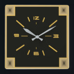 Art Deco Quadratische Wanduhr<br><div class="desc">Großartiges Design. Du wirst es wie andere Liebe bekommen. Sie können dieses Design auch für andere Produkte verwenden oder Ihren Text hinzufügen. Folgen Sie mir für mehr. Danke. Ich wünsche Ihnen einen schönen Tag.</div>