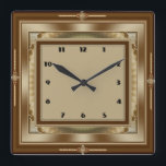 Art Deco Quadratische Wanduhr<br><div class="desc">Großartiges Design. Du wirst es wie andere Liebe bekommen. Sie können dieses Design auch für andere Produkte verwenden oder Ihren Text hinzufügen. Folgen Sie mir für mehr. Danke. Ich wünsche Ihnen einen schönen Tag.</div>