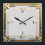 Art Deco Quadratische Wanduhr<br><div class="desc">Großartiges Uhrendesign. Du wirst es wie andere Liebe bekommen. Sie können dieses Design auch für andere Produkte verwenden,  die Sie mögen,  oder Ihren Text anpassen und hinzufügen. Folgen Sie mir für mehr. Vielen Dank. Ich wünsche Ihnen einen schönen Tag.</div>