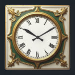 Art Deco Quadratische Wanduhr<br><div class="desc">Großartiges Uhrendesign. Du wirst es wie andere Liebe bekommen. Sie können dieses Design auch für andere Produkte verwenden,  die Sie mögen,  oder Ihren Text anpassen und hinzufügen. Folgen Sie mir für mehr. Vielen Dank. Ich wünsche Ihnen einen schönen Tag.</div>