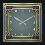 Art Deco Quadratische Wanduhr<br><div class="desc">Großartiges Uhrendesign. Du wirst es wie andere Liebe bekommen. Sie können dieses Design auch für andere Produkte verwenden,  die Sie mögen,  oder Ihren Text anpassen und hinzufügen. Folgen Sie mir für mehr. Vielen Dank. Ich wünsche Ihnen einen schönen Tag.</div>