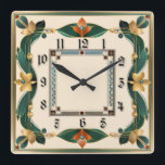 Art Deco Quadratische Wanduhr<br><div class="desc">Großartiges Uhrendesign. Du wirst es wie andere Liebe bekommen. Sie können dieses Design auch für andere Produkte verwenden, die Sie mögen, oder Ihren Text anpassen und hinzufügen. Folgen Sie mir für mehr. Vielen Dank. Ich wünsche Ihnen einen schönen Tag.</div>