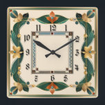 Art Deco Quadratische Wanduhr<br><div class="desc">Großartiges Uhrendesign. Du wirst es wie andere Liebe bekommen. Sie können dieses Design auch für andere Produkte verwenden,  die Sie mögen,  oder Ihren Text anpassen und hinzufügen. Folgen Sie mir für mehr. Vielen Dank. Ich wünsche Ihnen einen schönen Tag.</div>