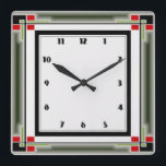 Art Deco Quadratische Wanduhr<br><div class="desc">Großartiges Uhrendesign. Du wirst es wie andere Liebe bekommen. Sie können dieses Design auch für andere Produkte verwenden,  die Sie mögen,  oder Ihren Text anpassen und hinzufügen. Folgen Sie mir für mehr. Vielen Dank. Ich wünsche Ihnen einen schönen Tag.</div>