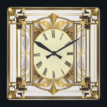 Art Deco Quadratische Wanduhr<br><div class="desc">Das schönste Uhrendesign. Du wirst es wie andere Liebe bekommen. Sie können dieses Design auch für andere Produkte verwenden,  die Sie mögen,  oder Ihren Text anpassen und hinzufügen. Folgen Sie mir für mehr. Vielen Dank. Ich wünsche Ihnen einen schönen Tag.</div>