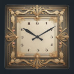 Art Deco Quadratische Wanduhr<br><div class="desc">Großartiges Uhrendesign. Du wirst es wie andere Liebe bekommen. Sie können dieses Design auch für andere Produkte verwenden,  die Sie mögen,  oder Ihren Text anpassen und hinzufügen. Folgen Sie mir für mehr. Vielen Dank. Ich wünsche Ihnen einen schönen Tag.</div>