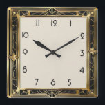 Art Deco Quadratische Wanduhr<br><div class="desc">Großartiges Uhrendesign. Du wirst es wie andere Liebe bekommen. Sie können dieses Design auch für andere Produkte verwenden,  die Sie mögen,  oder Ihren Text anpassen und hinzufügen. Folgen Sie mir für mehr. Vielen Dank. Ich wünsche Ihnen einen schönen Tag.</div>