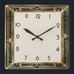Art Deco Quadratische Wanduhr<br><div class="desc">Großartiges Uhrendesign. Du wirst es wie andere Liebe bekommen. Sie können dieses Design auch für andere Produkte verwenden,  die Sie mögen,  oder Ihren Text anpassen und hinzufügen. Folgen Sie mir für mehr. Vielen Dank. Ich wünsche Ihnen einen schönen Tag.</div>