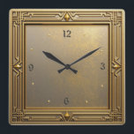 Art Deco Quadratische Wanduhr<br><div class="desc">Großartiges Uhrendesign. Du wirst es wie andere Liebe bekommen. Sie können dieses Design auch für andere Produkte verwenden,  die Sie mögen,  oder Ihren Text anpassen und hinzufügen. Folgen Sie mir für mehr. Vielen Dank. Ich wünsche Ihnen einen schönen Tag.</div>