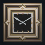 Art Deco Quadratische Wanduhr<br><div class="desc">Großartiges Uhrendesign. Du wirst es wie andere Liebe bekommen. Sie können dieses Design auch für andere Produkte verwenden,  die Sie mögen,  oder Ihren Text anpassen und hinzufügen. Folgen Sie mir für mehr. Vielen Dank. Ich wünsche Ihnen einen schönen Tag.</div>