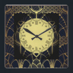 Art Deco Quadratische Wanduhr<br><div class="desc">Großartiges Uhrendesign. Du wirst es wie andere Liebe bekommen. Sie können dieses Design auch für andere Produkte verwenden, die Sie mögen, oder Ihren Text anpassen und hinzufügen. Folgen Sie mir für mehr. Vielen Dank. Ich wünsche Ihnen einen schönen Tag.</div>