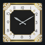 Art Deco Quadratische Wanduhr<br><div class="desc">Großartiges Uhrendesign. Du wirst es wie andere Liebe bekommen. Sie können dieses Design auch für andere Produkte verwenden, die Sie mögen, oder Ihren Text anpassen und hinzufügen. Folgen Sie mir für mehr. Vielen Dank. Ich wünsche Ihnen einen schönen Tag.</div>