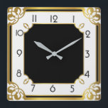 Art Deco Quadratische Wanduhr<br><div class="desc">Großartiges Uhrendesign. Du wirst es wie andere Liebe bekommen. Sie können dieses Design auch für andere Produkte verwenden,  die Sie mögen,  oder Ihren Text anpassen und hinzufügen. Folgen Sie mir für mehr. Vielen Dank. Ich wünsche Ihnen einen schönen Tag.</div>