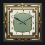 Art Deco Quadratische Wanduhr<br><div class="desc">Großartiges Uhrendesign. Du wirst es wie andere Liebe bekommen. Sie können dieses Design auch für andere Produkte verwenden,  die Sie mögen,  oder Ihren Text anpassen und hinzufügen. Folgen Sie mir für mehr. Vielen Dank. Ich wünsche Ihnen einen schönen Tag.</div>