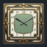 Art Deco Quadratische Wanduhr<br><div class="desc">Großartiges Uhrendesign. Du wirst es wie andere Liebe bekommen. Sie können dieses Design auch für andere Produkte verwenden,  die Sie mögen,  oder Ihren Text anpassen und hinzufügen. Folgen Sie mir für mehr. Vielen Dank. Ich wünsche Ihnen einen schönen Tag.</div>