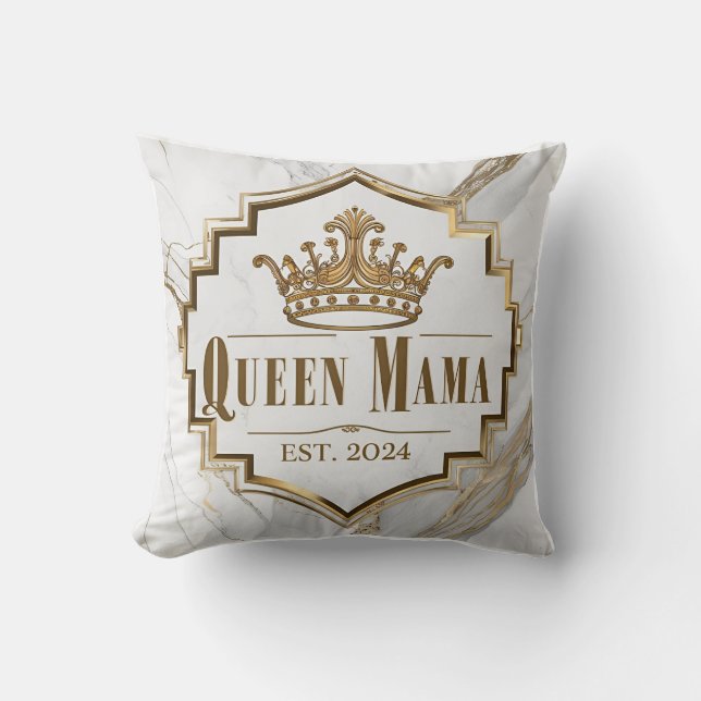 Art Déco "Queen Mama" mit Marmor Elegance Kissen (Vorderseite)
