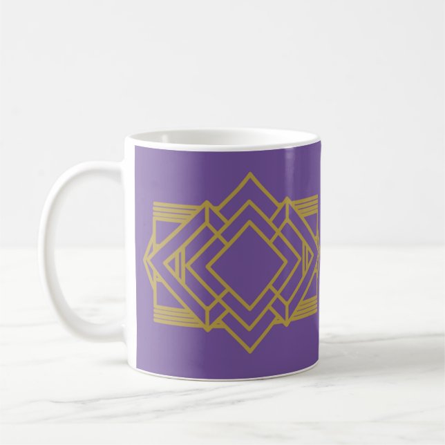 Art Deco Quilt Inspiriert Kaffeetasse (Links)
