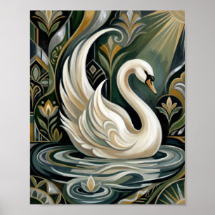 Art Deco Raben Wandkunst Poster Luxus-Gotik-Vogel