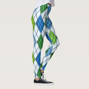 Art Deco Rain Raute Leggings