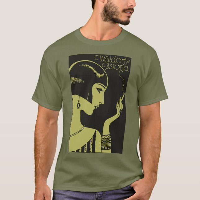 Art Deco Raucher T - Shirt (Vorderseite)