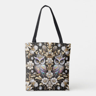 Art Deco Regenbogen-Eulen-Tasche