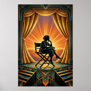 Art Deco Regisseurin Vintage Kino Art Poster