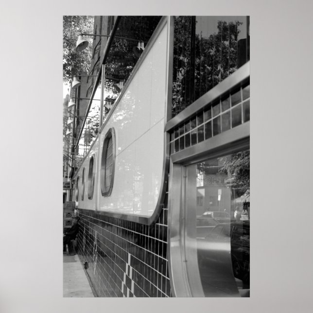 Art Deco Restaurant Außenposter Poster (Vorne)