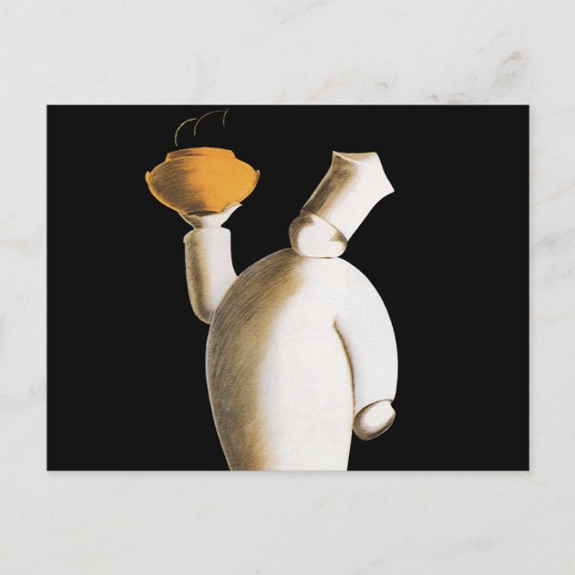 Art Deco Restaurant Koch, Vintages Business Postkarte (Vorderseite)