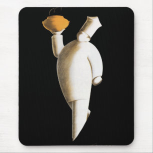 Art Deco Restaurantkoche, Vintage-Geschäft Mousepad