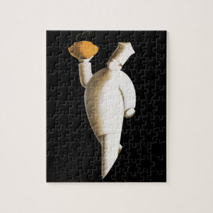 Art Deco Restaurantkoche, Vintage-Unternehmen Puzzle