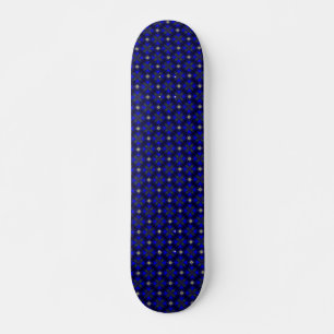 Art Deco - Retro Look in blau lila grün und Sterne Skateboard