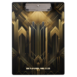 Art Deco Retro Vintag Classic 1920er Jahre Black & Klemmbrett