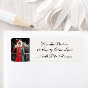 Art Deco Retro Vintage Damen Label