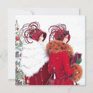 Art Deco Retro Vintage Damen Weihnachten