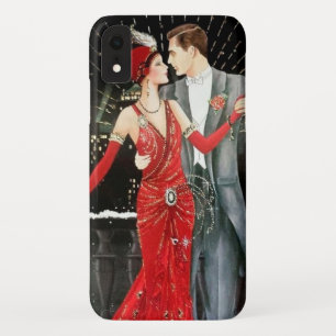 Art Deco Retro Vintage Weihnachten Paar Party Case-Mate iPhone Hülle