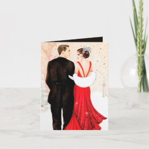 Art Deco Retro Vintages Paar Weihnachten