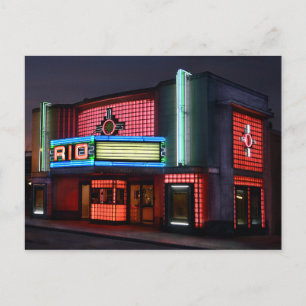 Art Deco Rio Theater, Overland Park, Kansas Postkarte