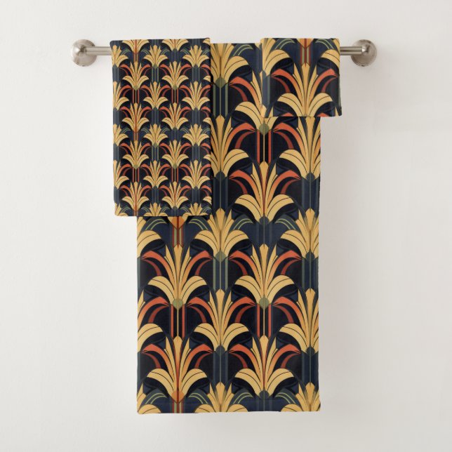 Art Deco Ristorante La Lanchetta Badhandtuch Set (Insitu)