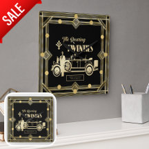 Art Deco Roaring 200 Vintage Auto Schwarz Gold