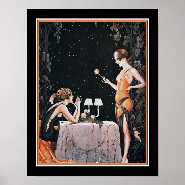 Art Deco Roaring 20 Flappers Poster (Vorne)